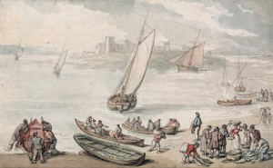 siftingthepast-ycba_selling-fish-on-a-beach_thomas-rowlandson1756-1827_