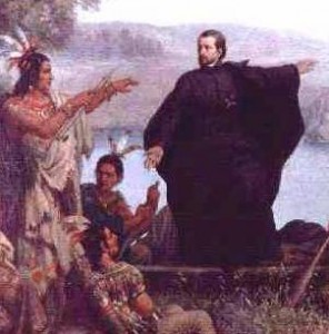 Father Jacques Marquette with Indians. Source - https://en.wikipedia.org/wiki/Jesuit_Missions_in_North_America