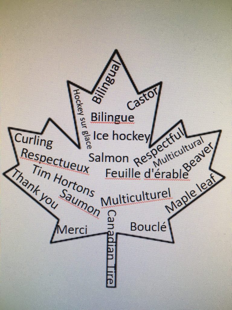 Canadian Bilingual Word Cloud