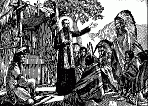 Jesuit preaching to Huron