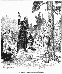 A Jesuit preaching to the Huron Source