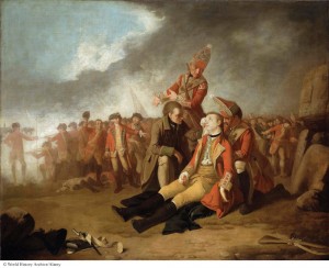 The death of General Wolfe, pained in 1763 by Edward Penny Source