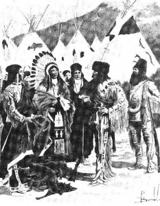 Coureurs-de-Bois Trading with Natives Source