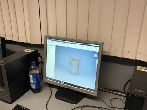 Another group in our class, creating flashlight model before 3D printing